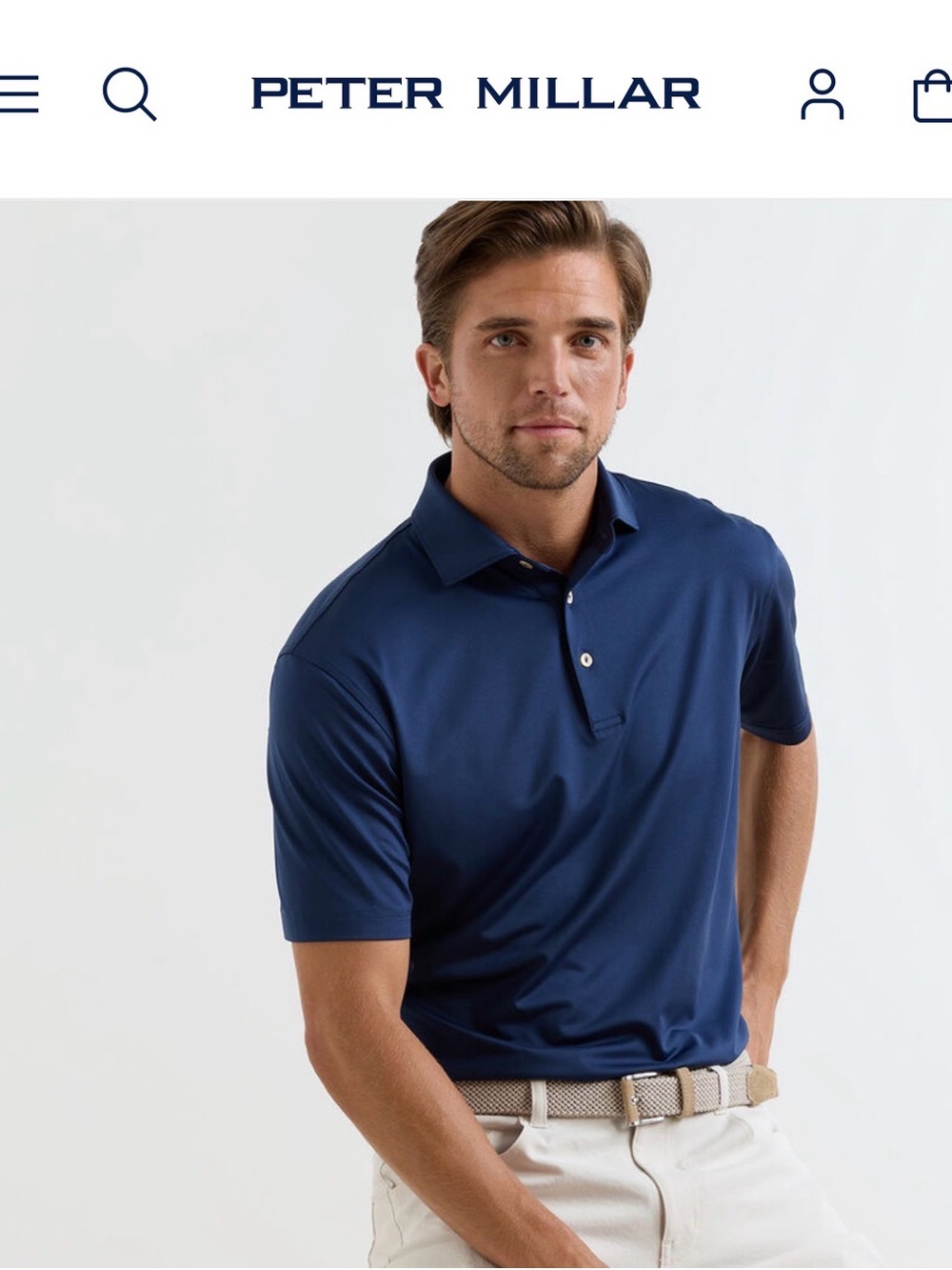 Peter Millar Navy Performance Polo Shirt
